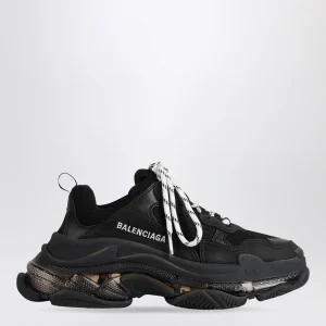Sneaker Triple S Clear Sole nera