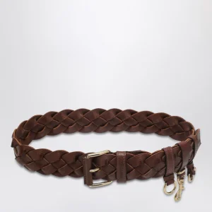 Cintura in pelle color tabacco
