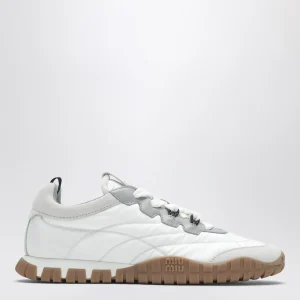 Sneaker Tyre bianca in tessuto tecnico e suede