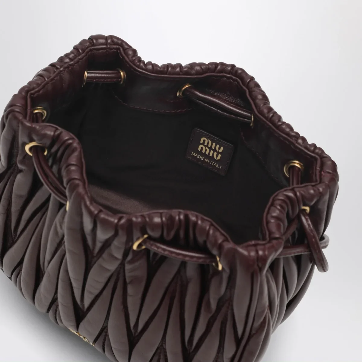 Pouch bordeaux in nappa matelassé - Image 6