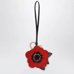 Portachiavi Red Trick in crochet e pelle