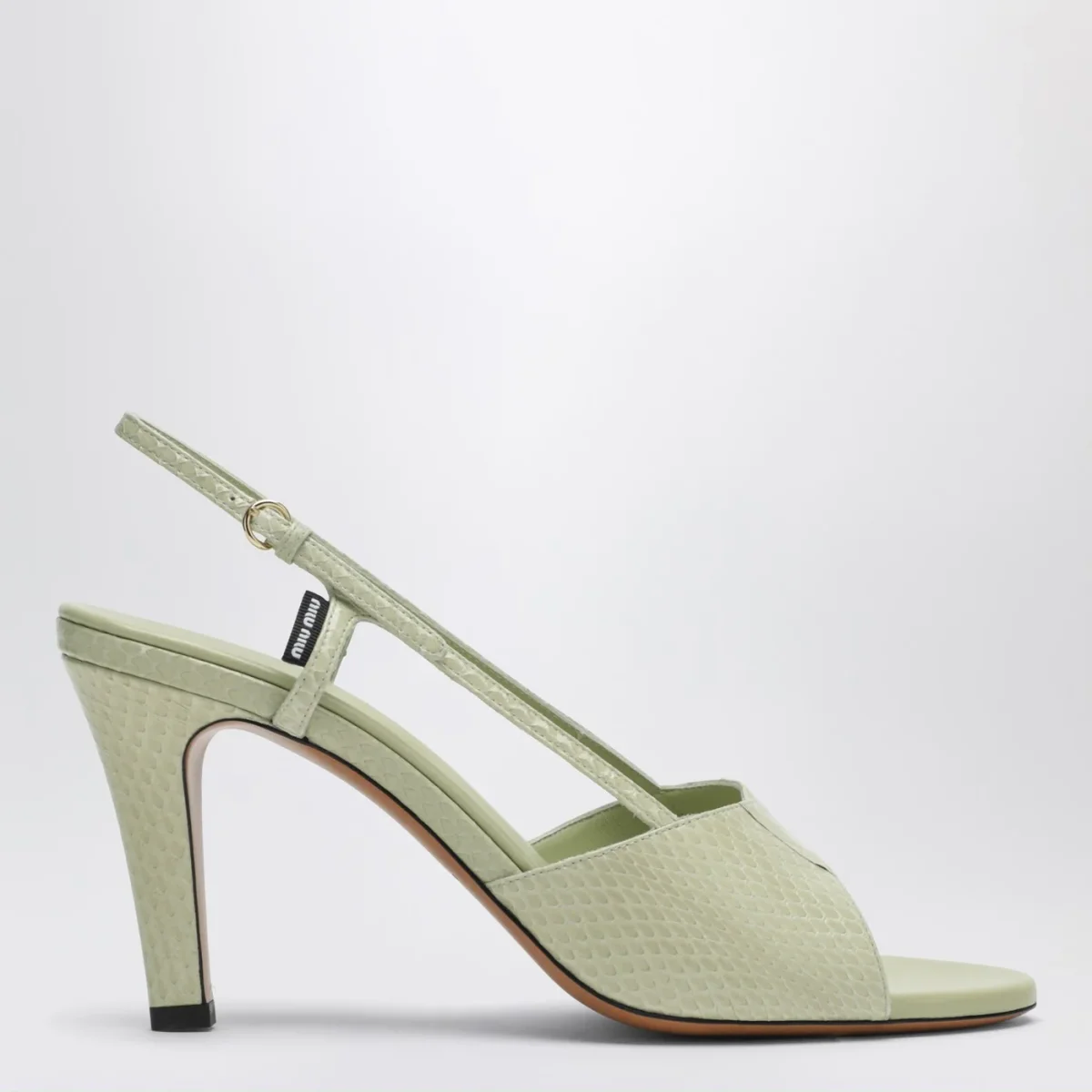 Sandali slingback color pistacchio in Ayers - Image 2