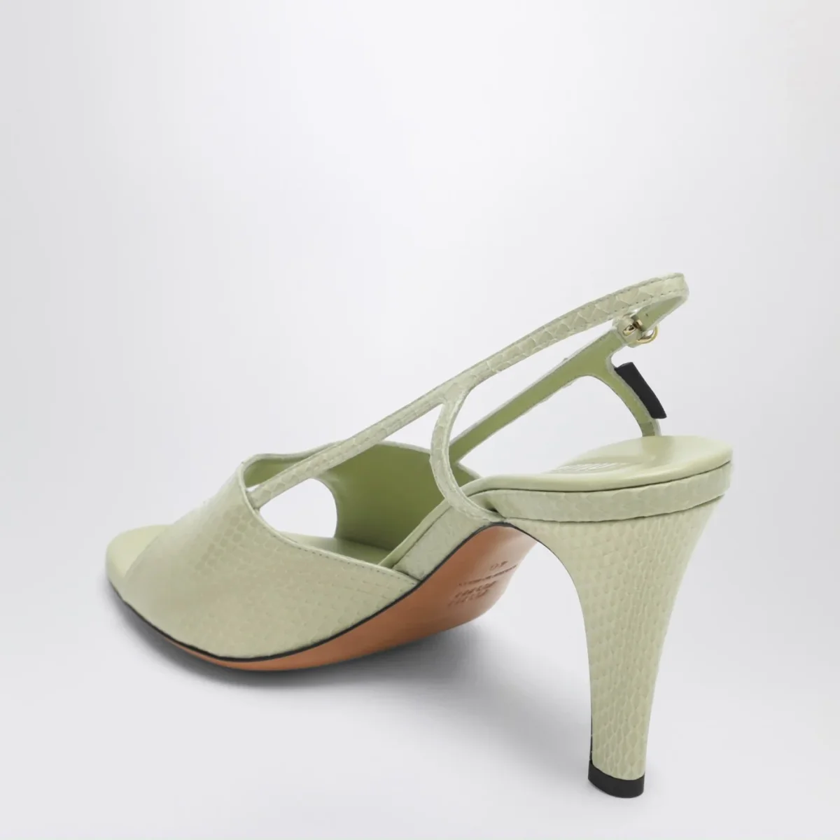 Sandali slingback color pistacchio in Ayers - Image 5