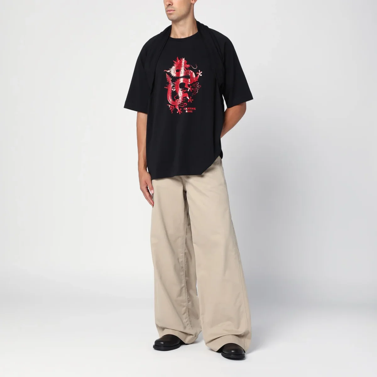 T-shirt over nera Celebration con stampa - Image 3