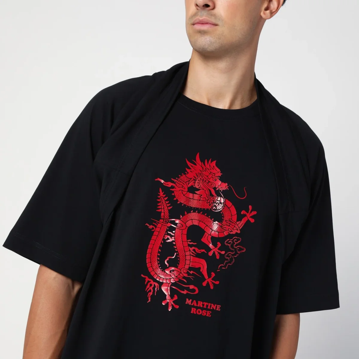 T-shirt over nera Celebration con stampa - Image 5