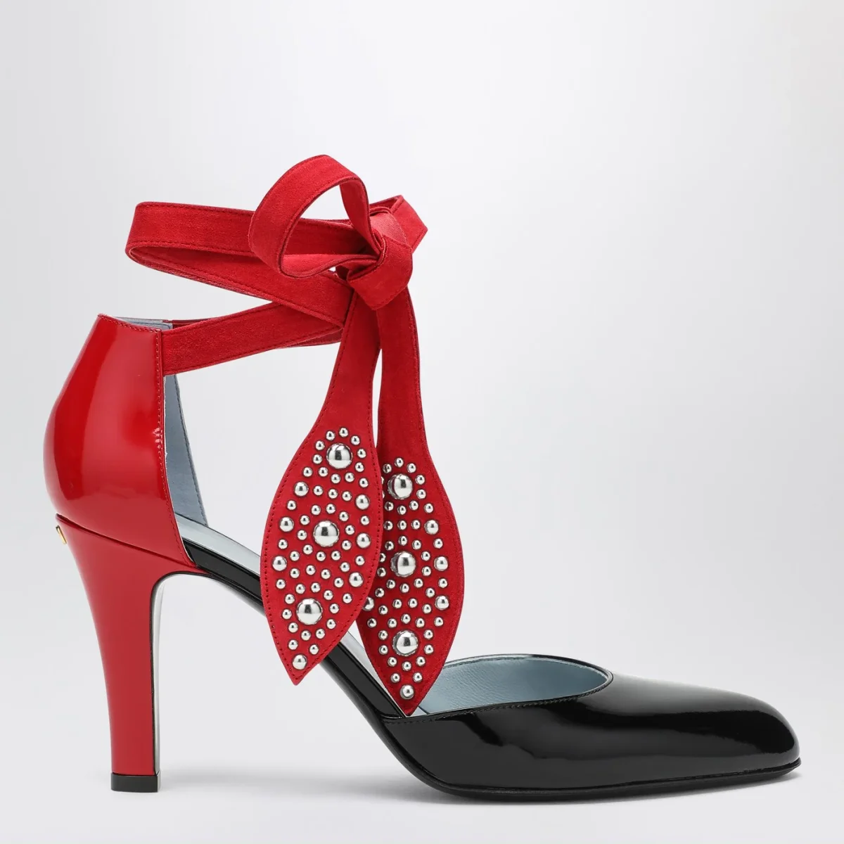 Décolleté Foliefoliage nero e rosso