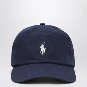 Cappello da baseball blu navy in cotone