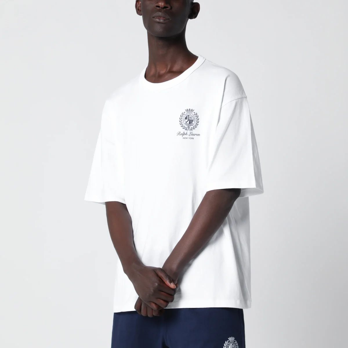 T-shirt Relaxed-Fit bianca con stampe logo - Image 2