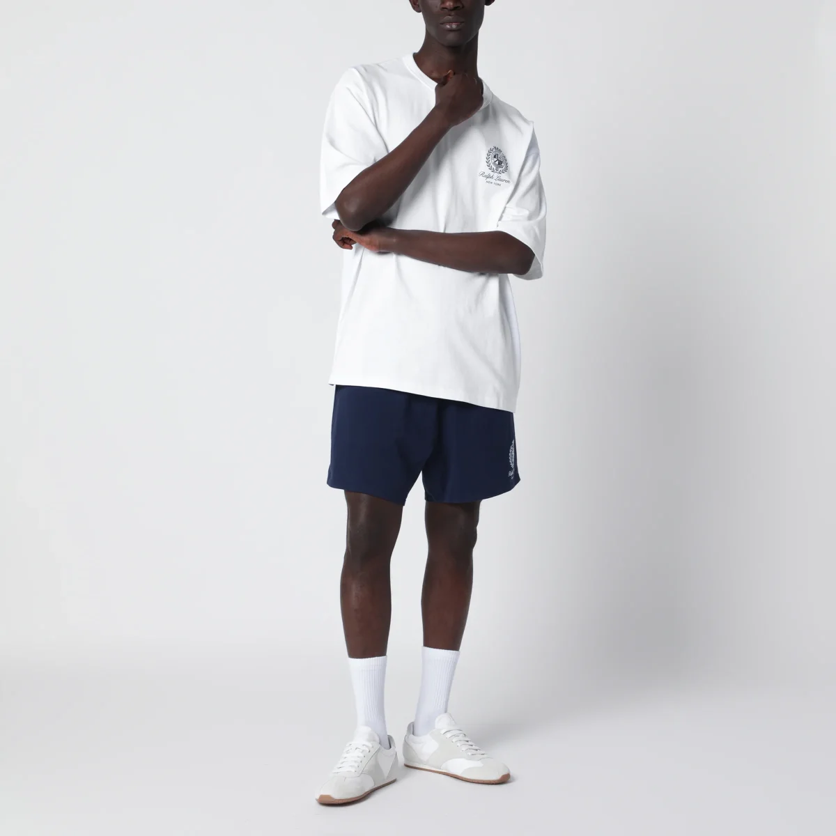 T-shirt Relaxed-Fit bianca con stampe logo - Image 3