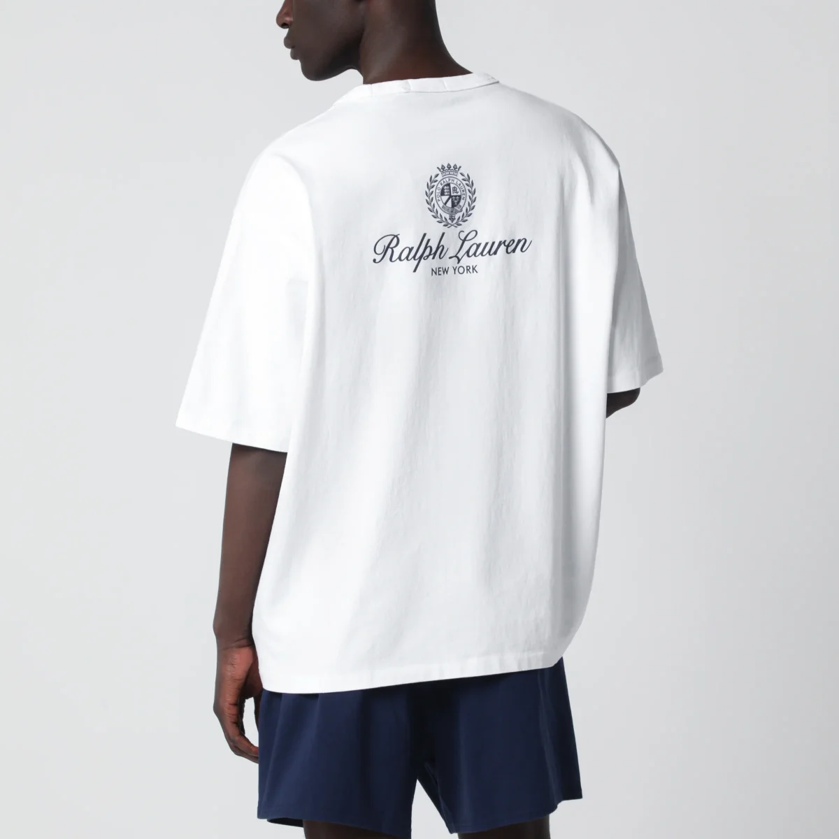 T-shirt Relaxed-Fit bianca con stampe logo - Image 4