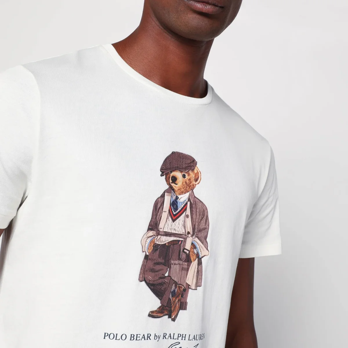 T-shirt Polo Bear bianca Custom Slim-Fit - Image 5