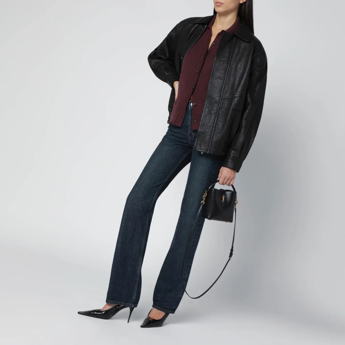 Borsa a secchiello mini Le 37 nera – Image 3