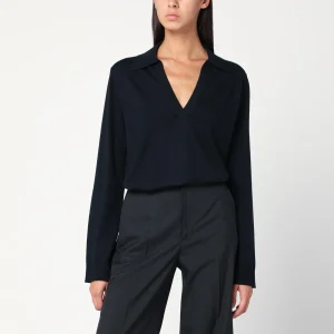 Maglia blu navy in lana