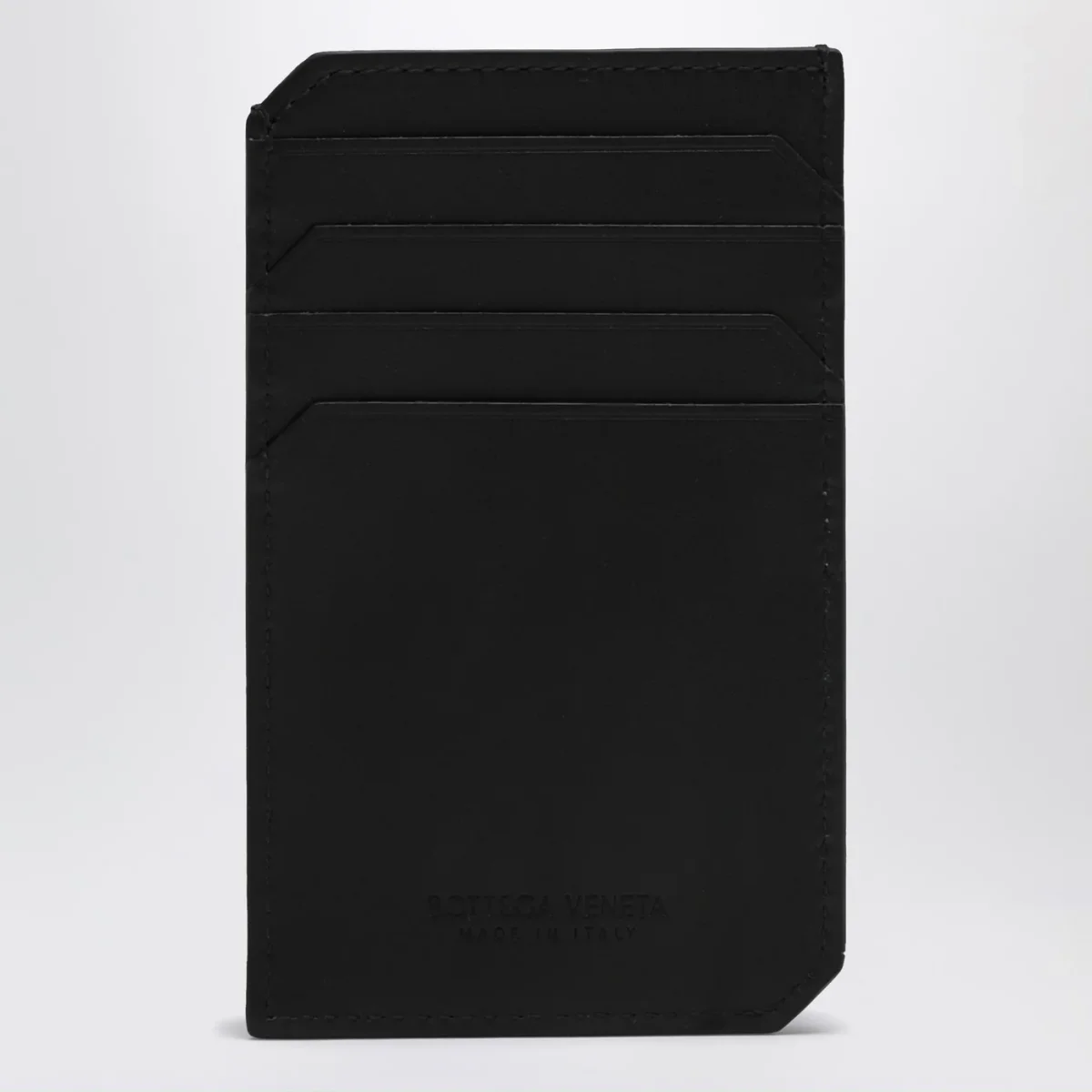 Portacarte verticale nero in Intrecciato – Image 3