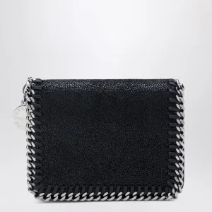 Portafoglio con patta Falabella nero