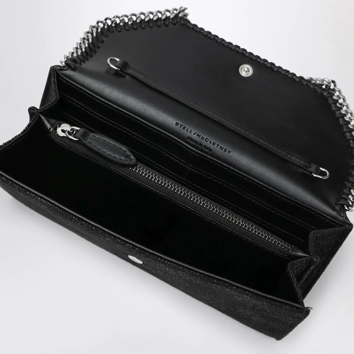 Portafoglio con tracolla Falabella nero - Image 6