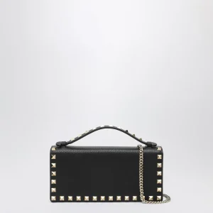 Portafoglio Rockstud con tracolla nero