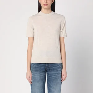 Maglia beige in lana