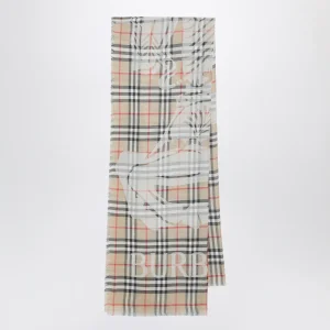 Sciarpa Ekd Burberry Check in lana e seta