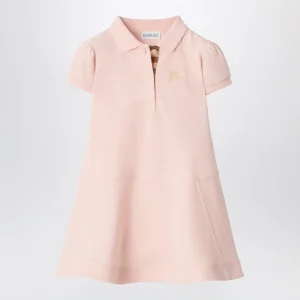 Vestitino rosa stile polo in cotone