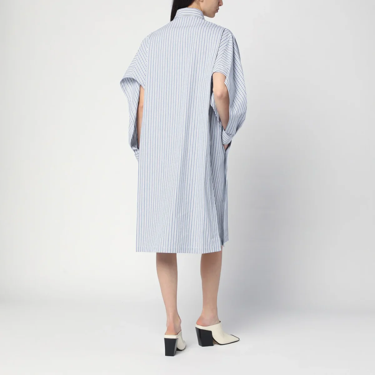 Abito chemisier midi con motivo a righe - Image 4