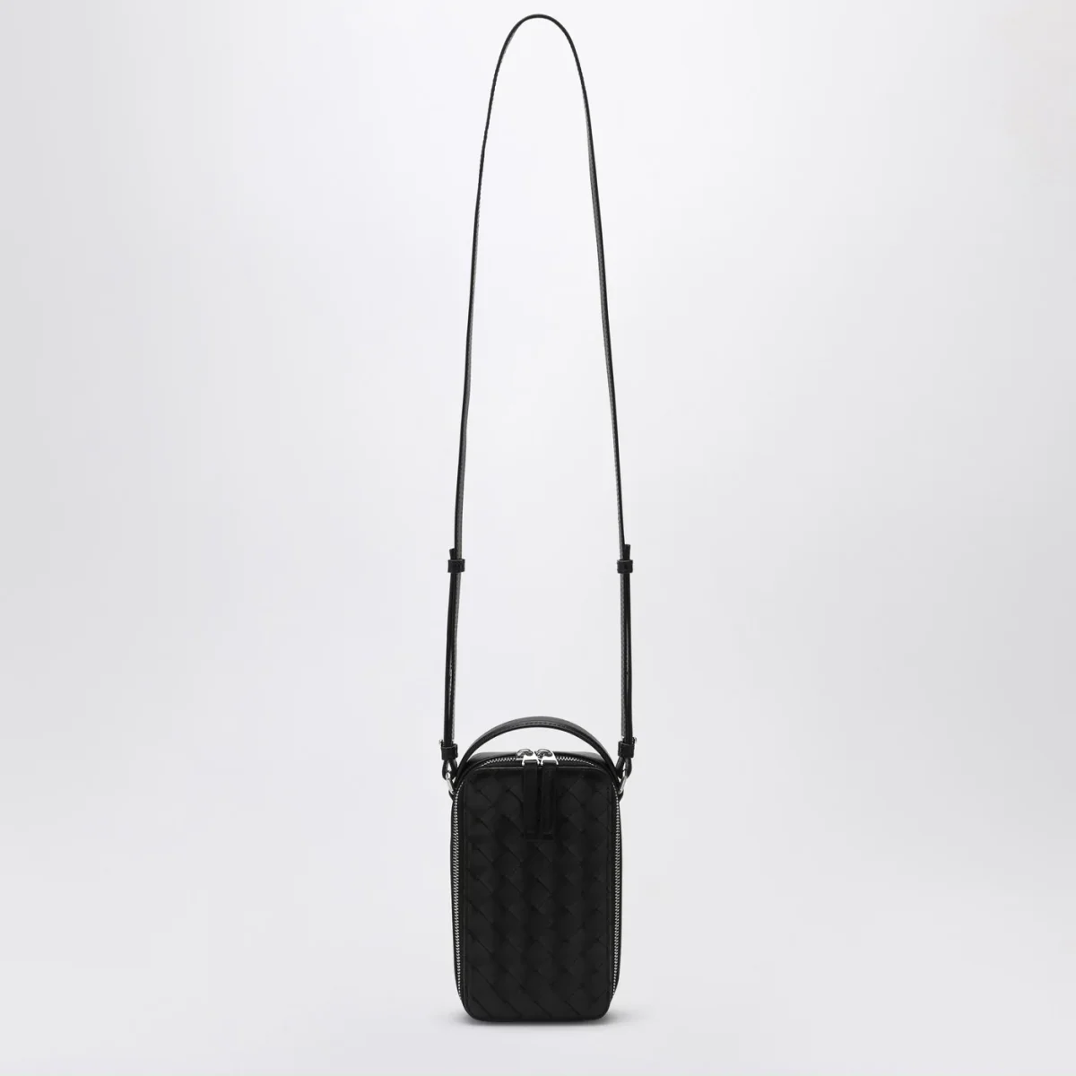 Custodia per smartphone Getaway nera in Intrecciato – Image 2