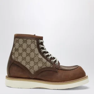 Stivaletto stringato con inserto GG