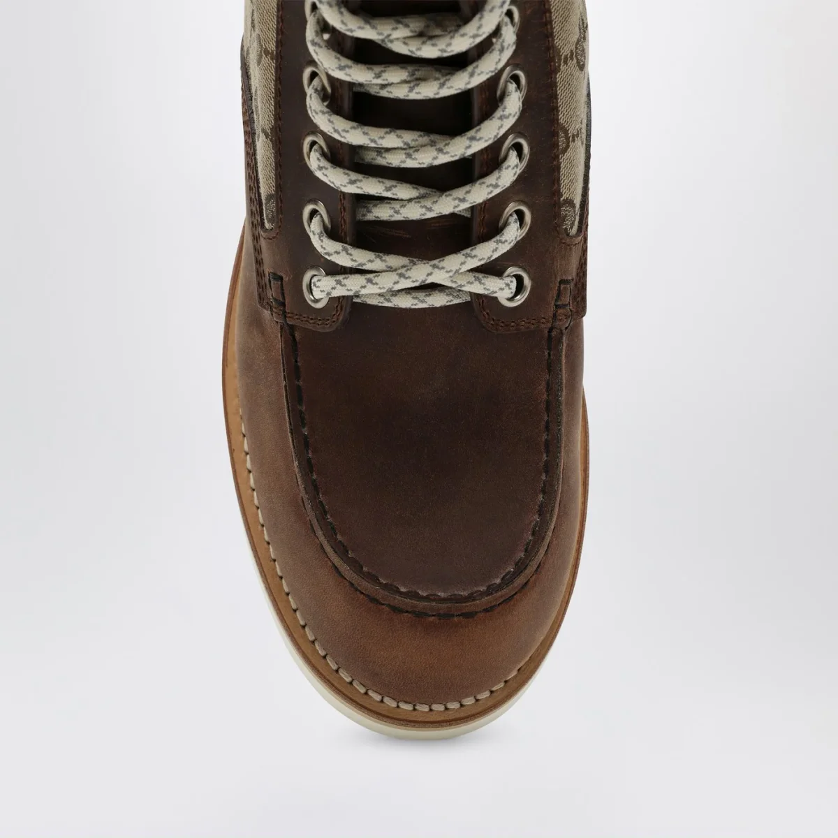 Stivaletto stringato con inserto GG - Image 4