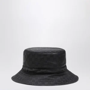 Cappello reversibile nero in nylon GG