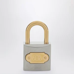 Charm Portachiavi BB Padlock argento e oro