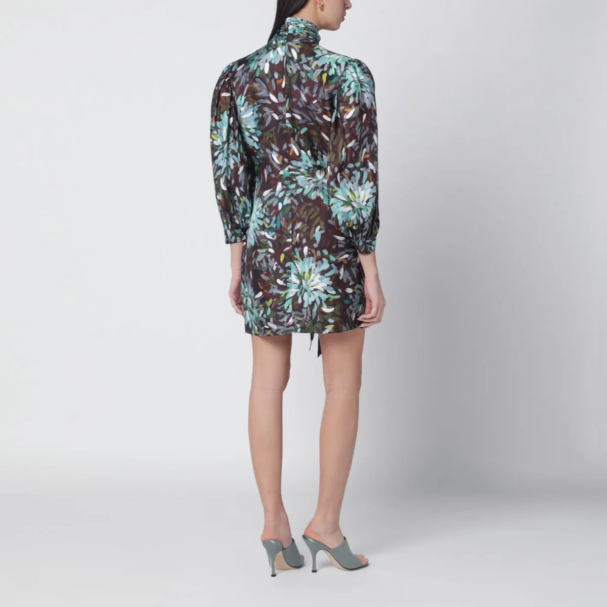 Abito in twill di seta stampato – Image 4