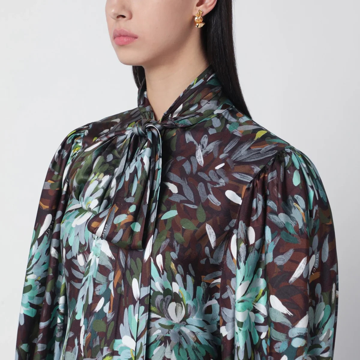 Abito in twill di seta stampato – Image 5