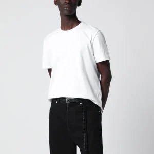 T-shirt oversize bianca in cotone con logo Cassandre