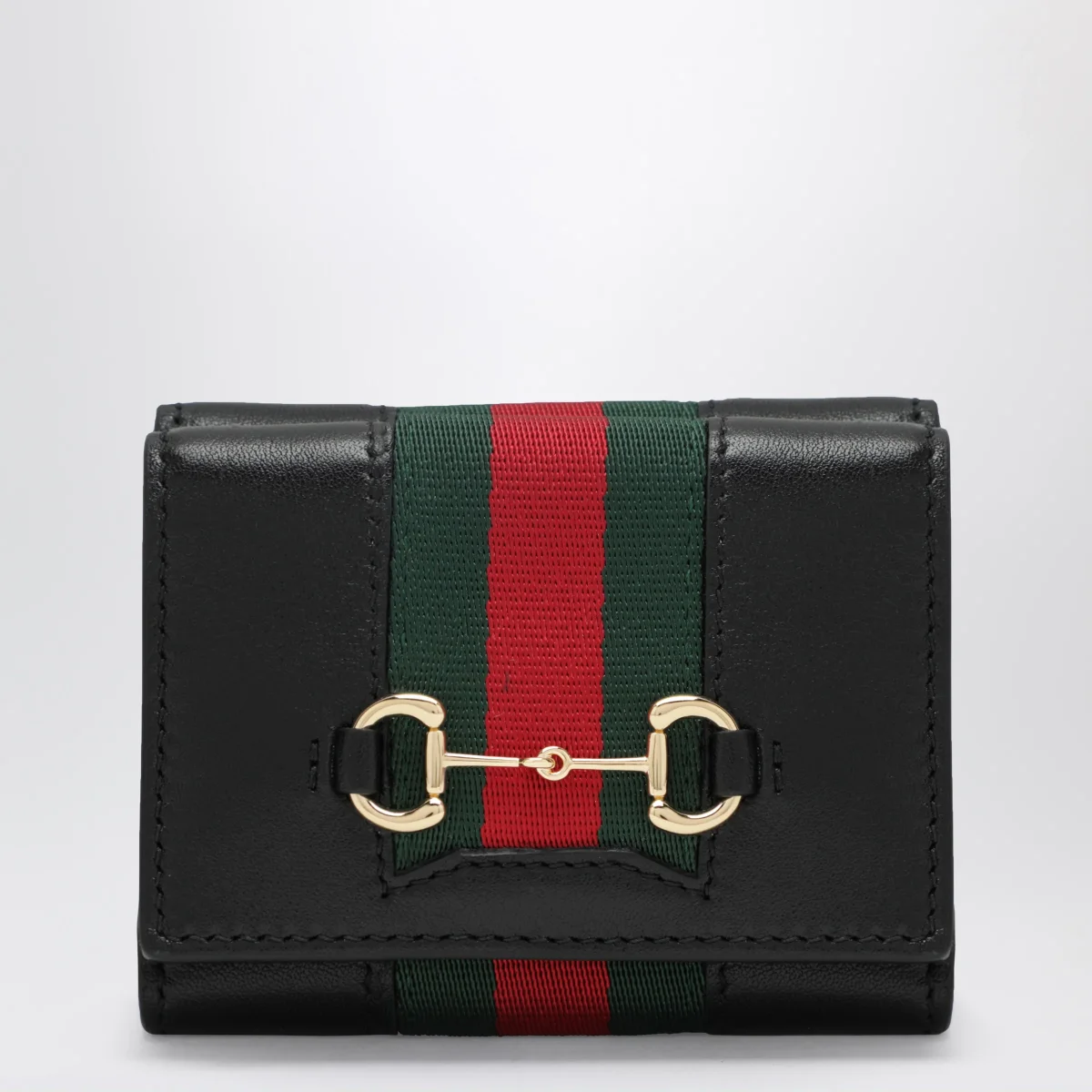 Portafoglio piccolo tri-fold Gucci Horsebit Web
