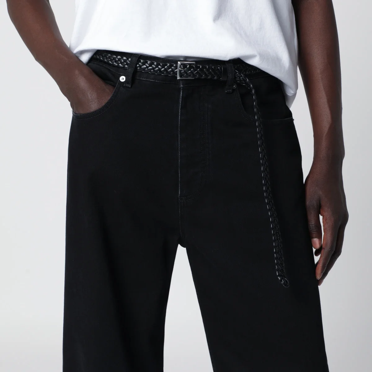 Cintura Solo nera in Intrecciato – Image 3