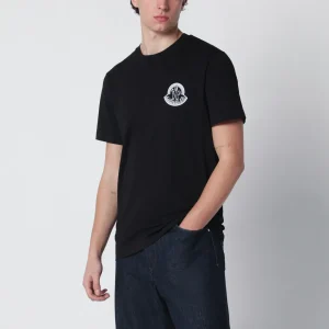 T-shirt nera con stampa logo