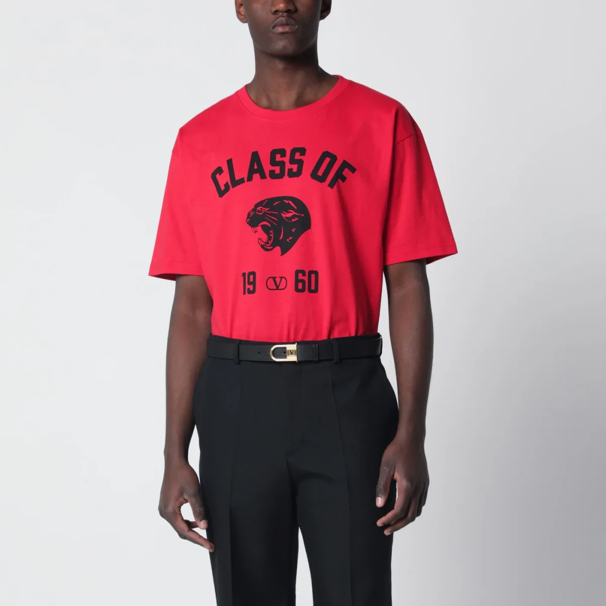 T-Shirt rossa con stampa Panther - Image 2