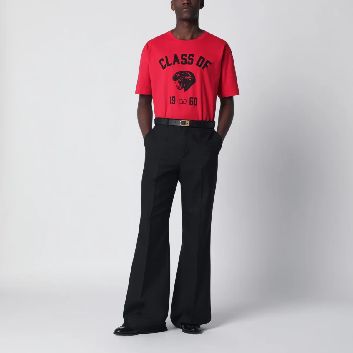 T-Shirt rossa con stampa Panther - Image 3