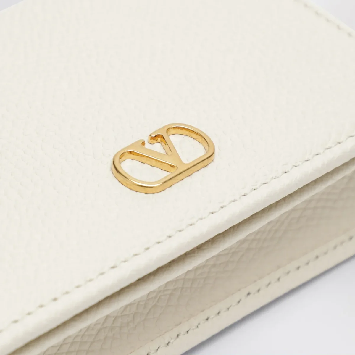 Portafoglio VLogo Signature avorio in pelle - Image 5