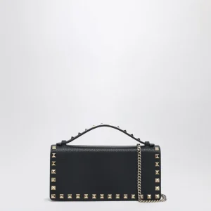 Portafoglio con catena Rockstud nero