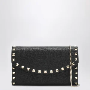 Portafoglio con tracolla Rockstud nero