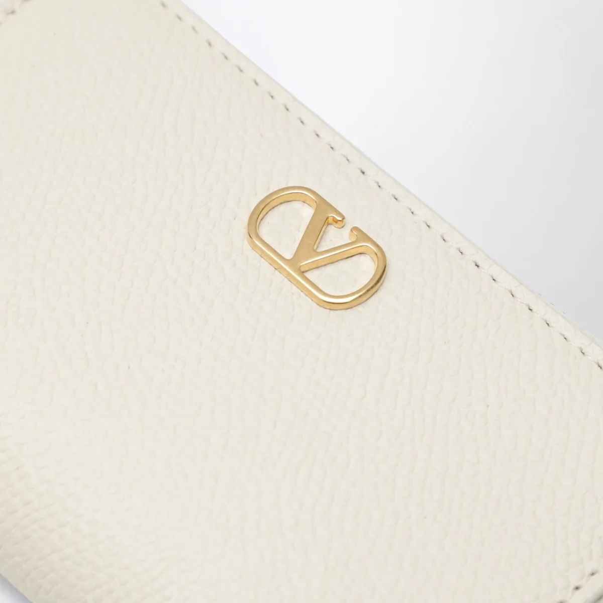 Portafoglio con zip Vlogo Signature avorio - Image 5