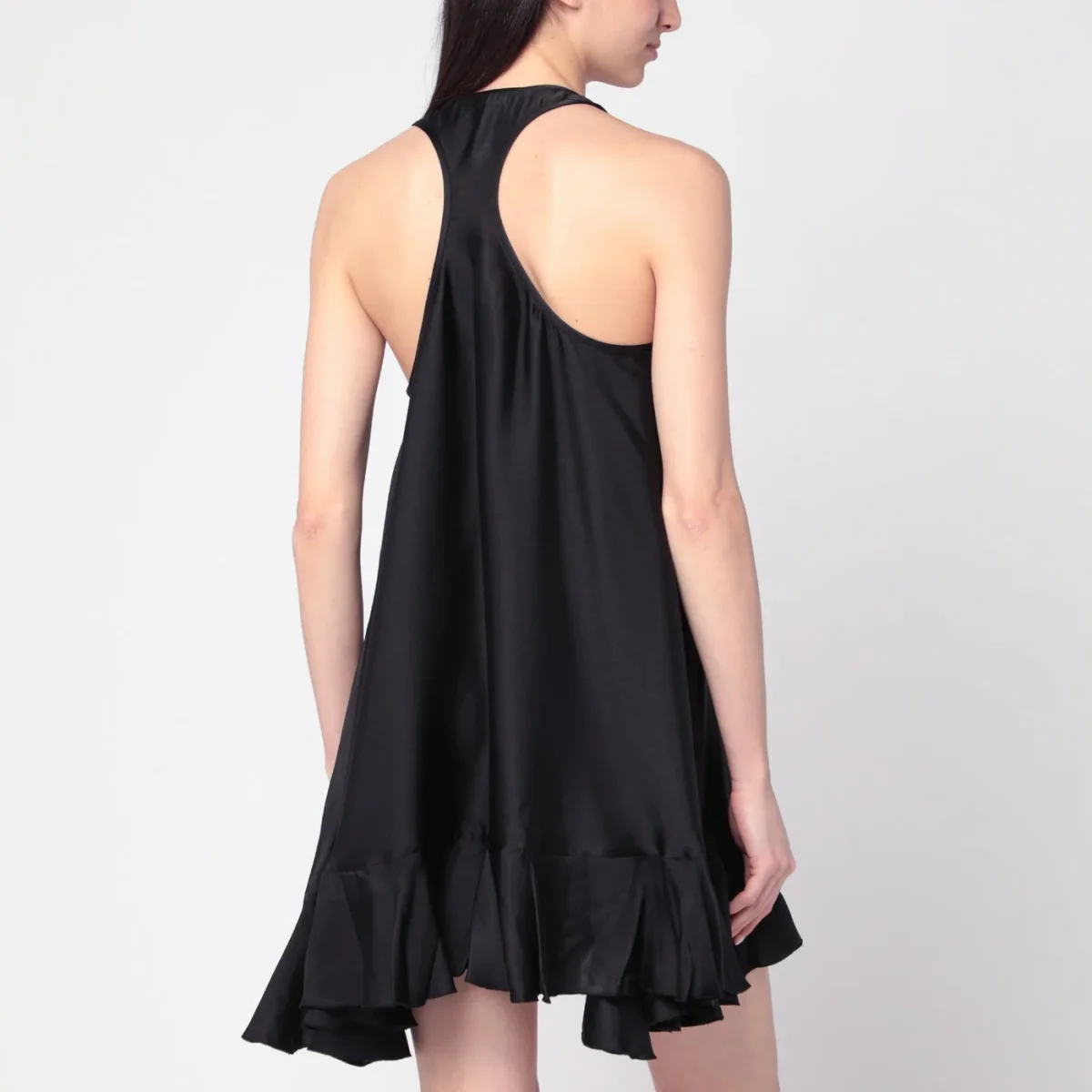 Abito Lilith nero in misto seta – Image 4