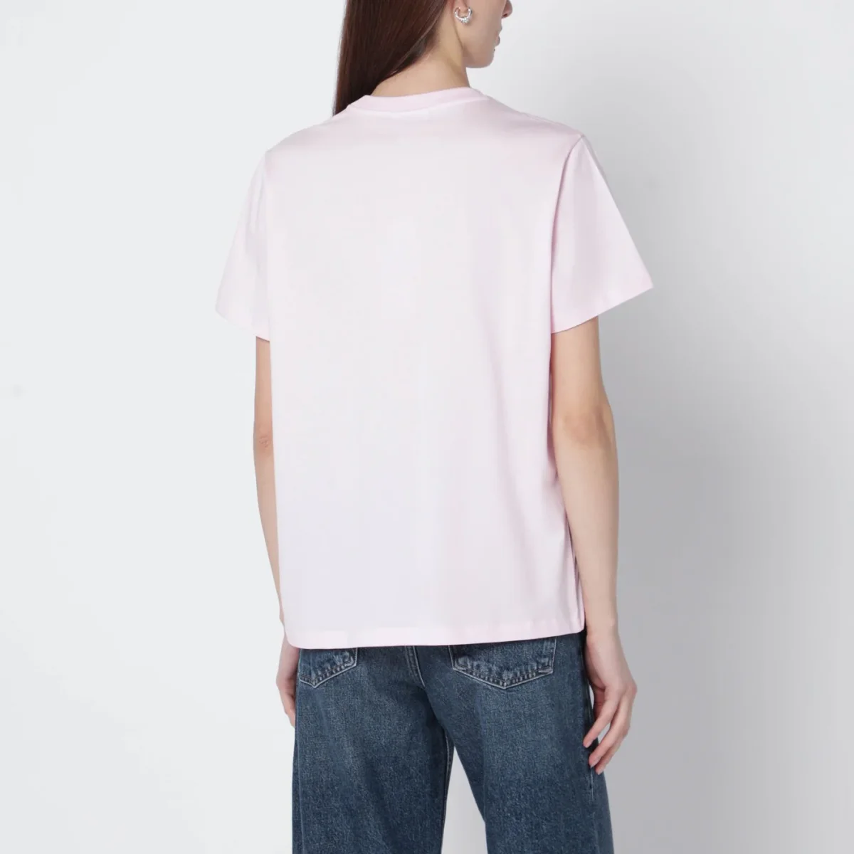 T-shirt rosa chiara con stampa logo - Image 4