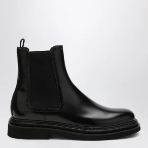 Stivaletto in pelle nero