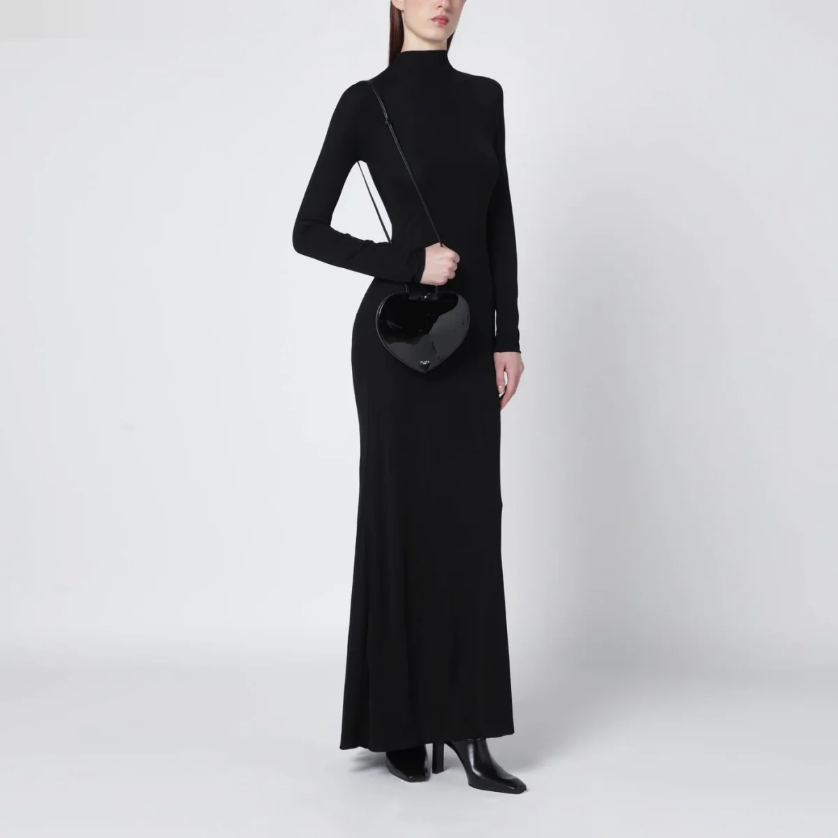 Borsa Le Coeur nera in vernice – Image 3