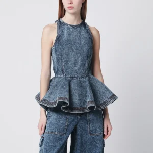 Top Peplum in denim
