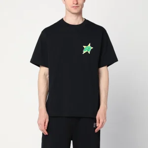 T-shirt nera con logo Star A
