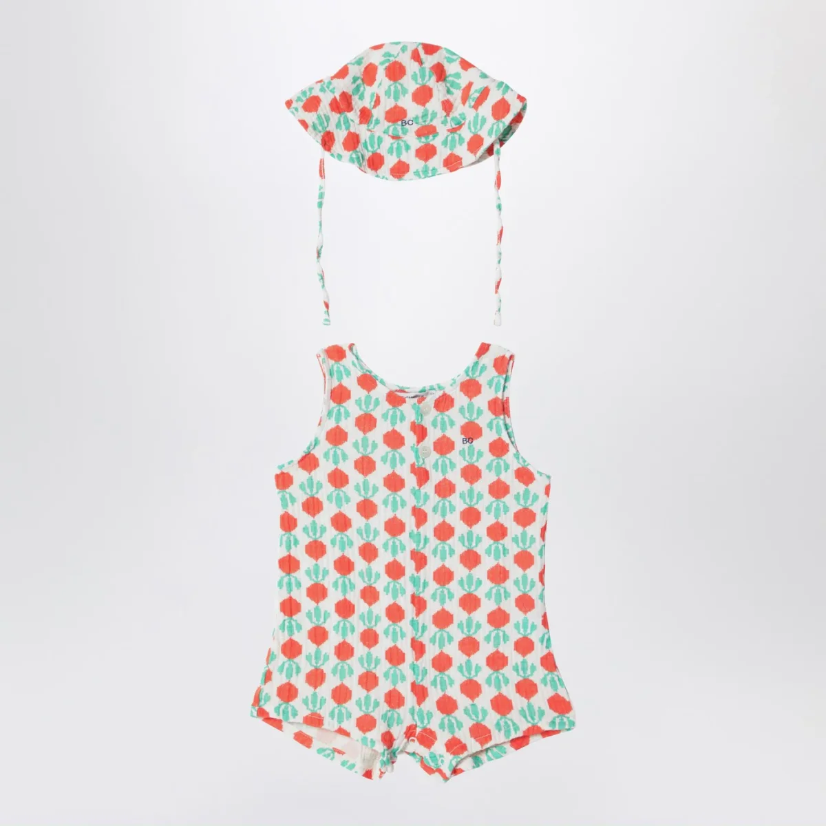 Tutina smanicata con berretto con ravanelli - Image 2