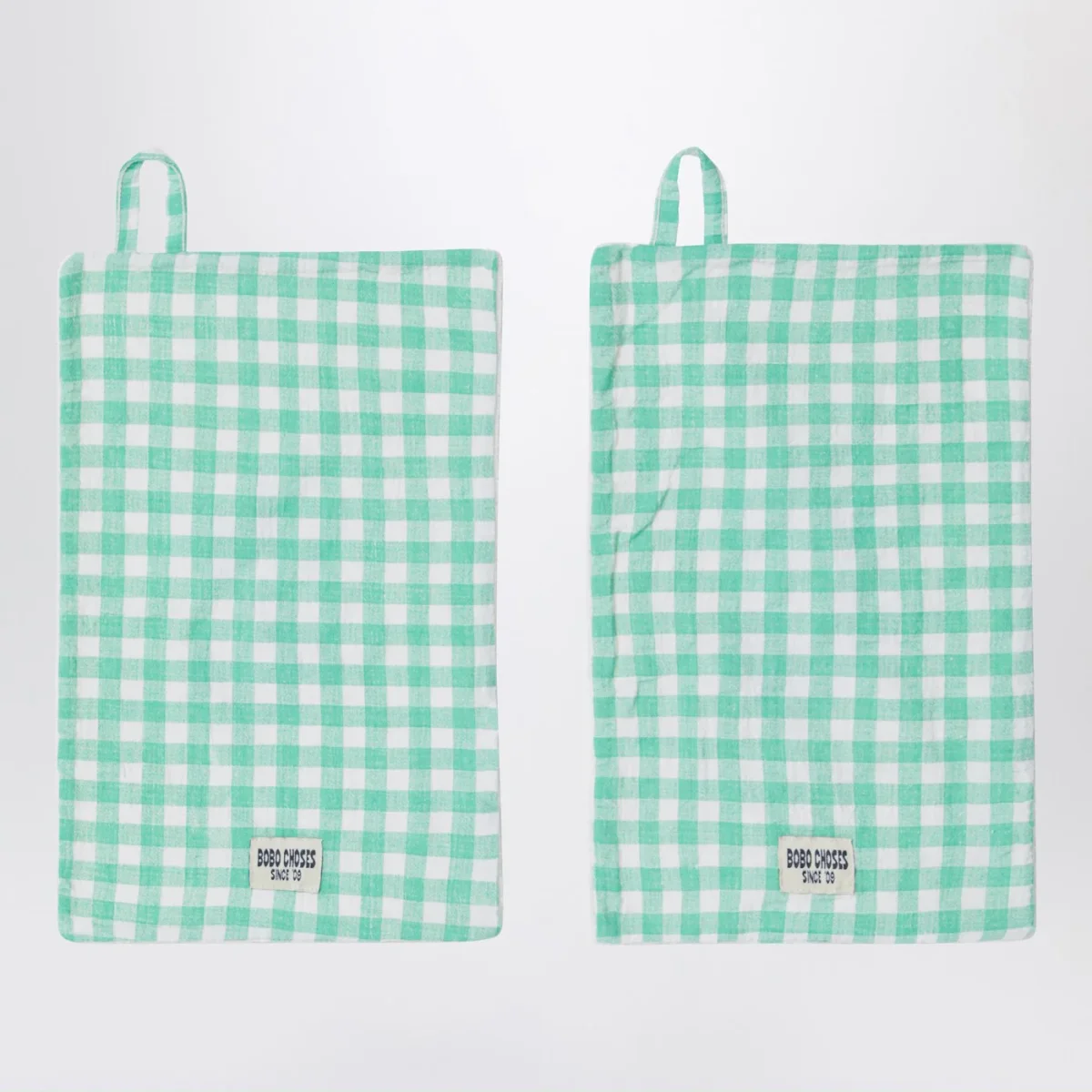 Set di due lavette motivo check con ravanelli - Image 3